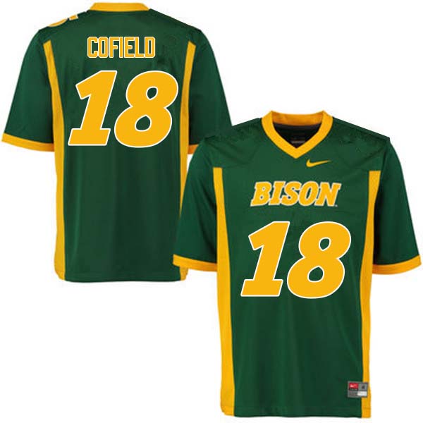 Men #18 Adam Cofield North Dakota State Bison College Football Jerseys Sale-Green